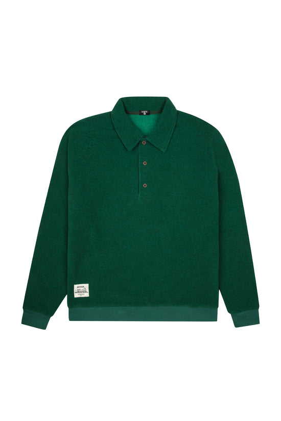 Yeşil Tasarım Etiketli Polo Sweatshirt