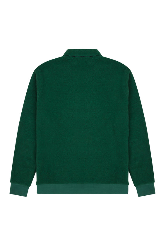 Yeşil Tasarım Etiketli Polo Sweatshirt