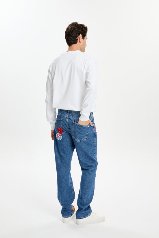 Patched Jeans