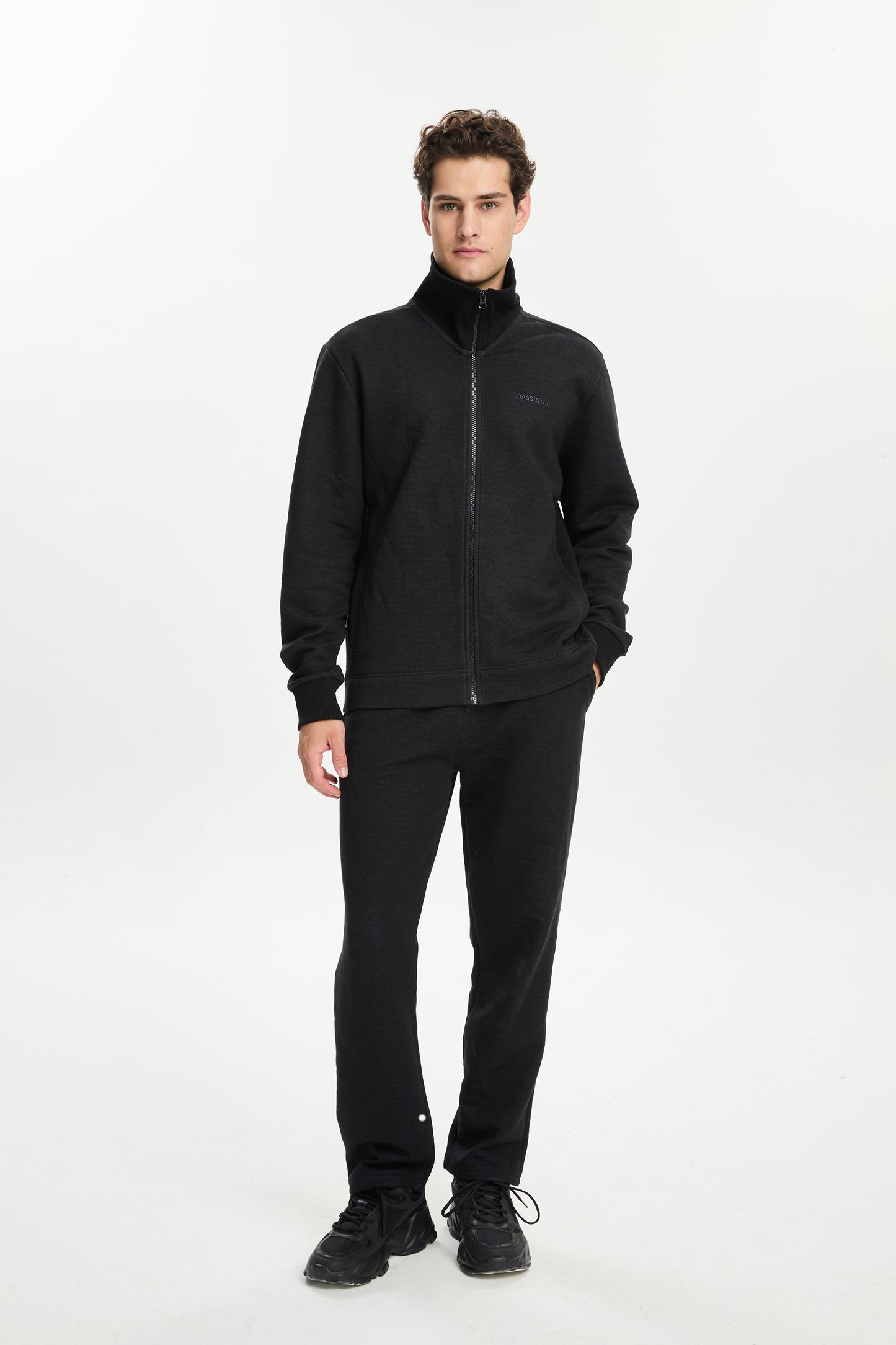 Black Athletic Zip Up