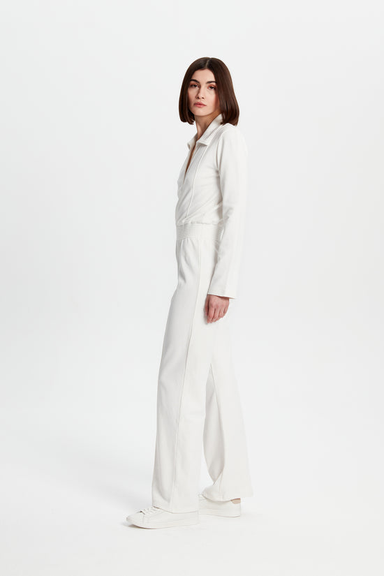 Front Zip Jersey Jumpsuit