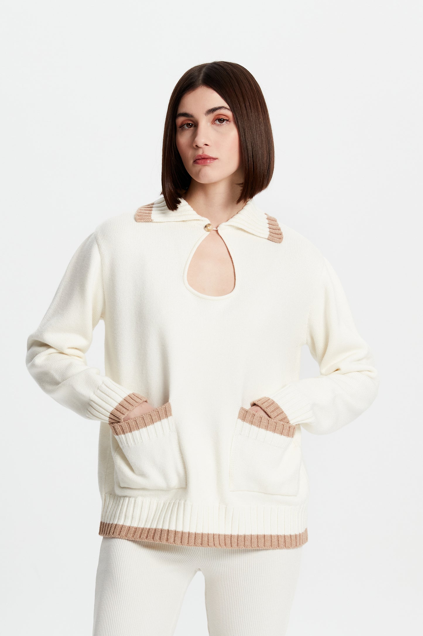 Knit Sweater W/ Pocket Detailing