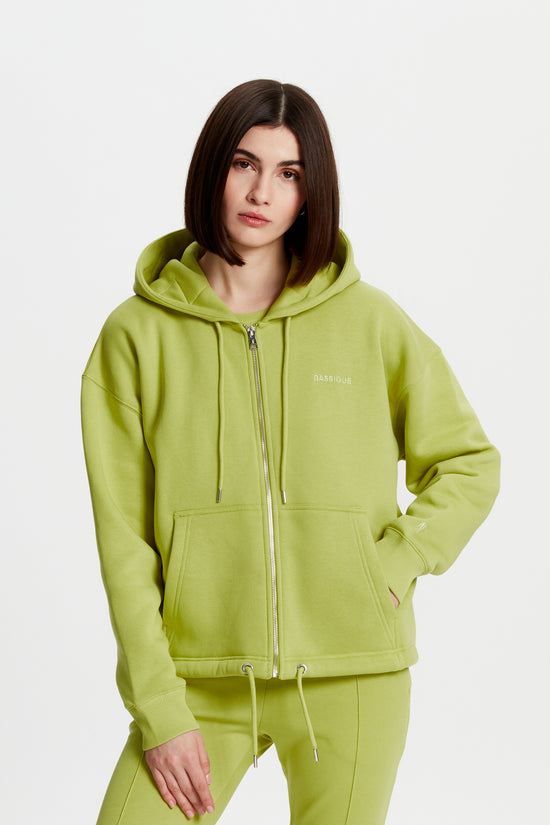 Yeşil Fermuarlı Sweatshirt