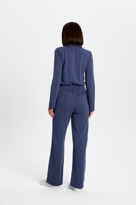 Front Zip Jersey Jumpsuit