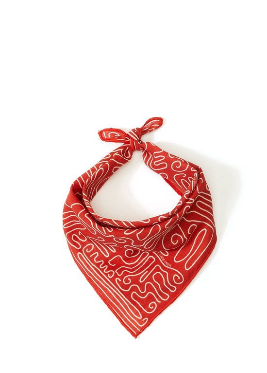 Kırmızı Abstract Print Bandana