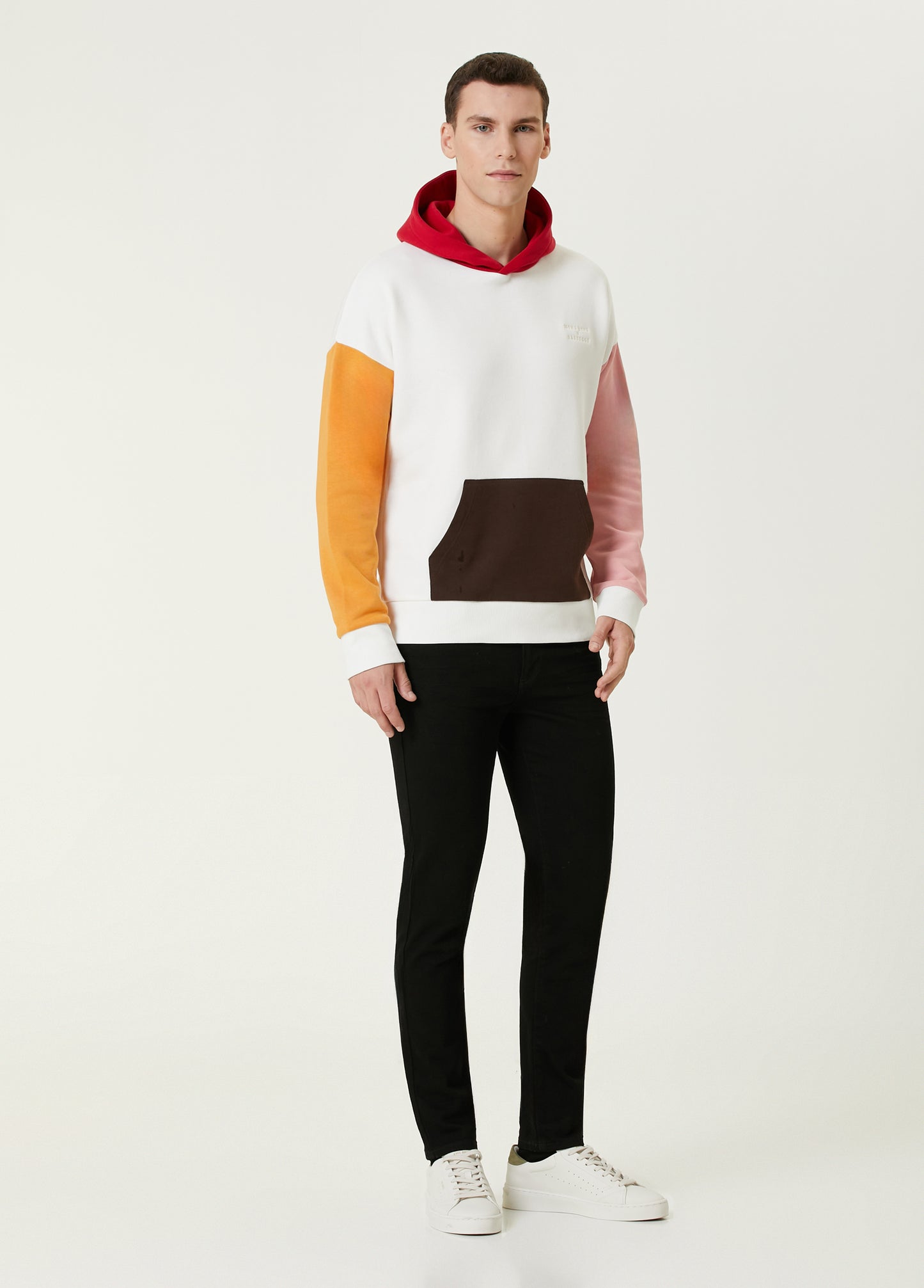 Mons Bons x Bassigue Turuncu Color Block Hoodie