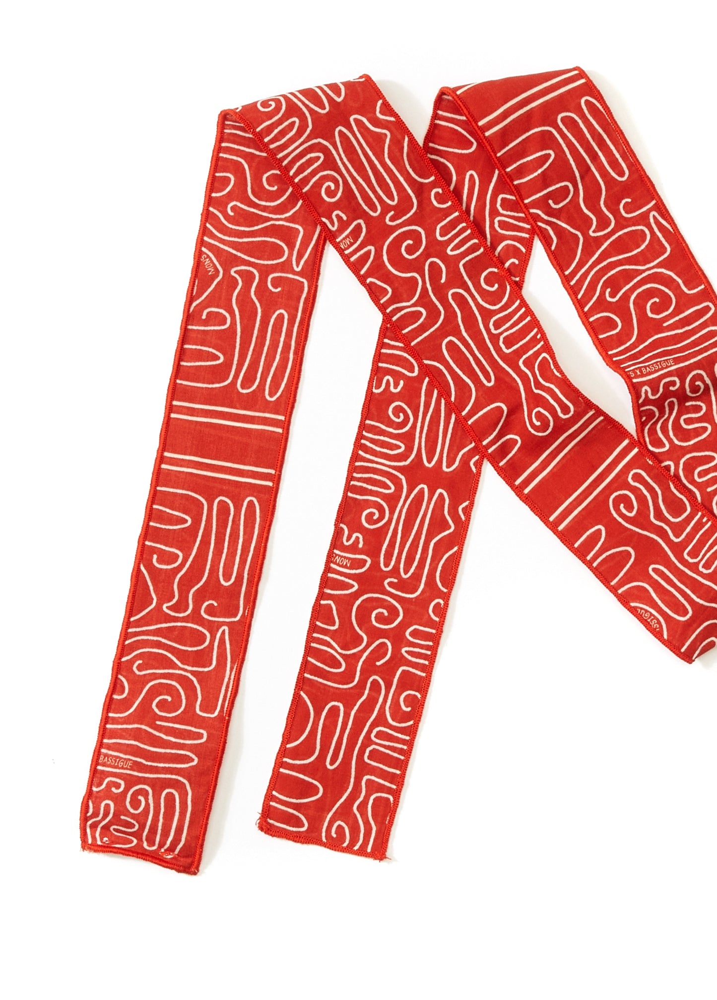 Red Abstract Print Twilly